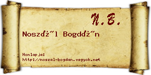 Noszál Bogdán névjegykártya